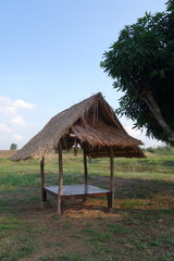 Fototapeta na wymiar Thai traditional temporary shelter