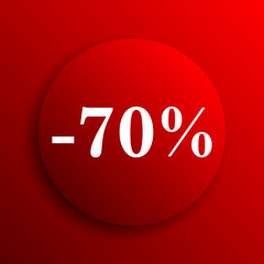 70 percent discount icon