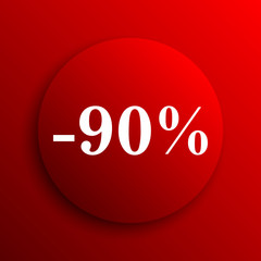 90 percent discount icon