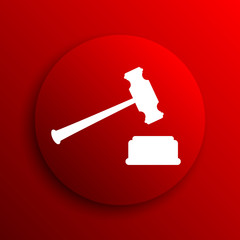 Judge hammer icon