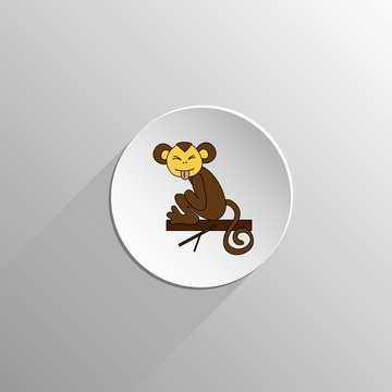 cute colored monkey icon