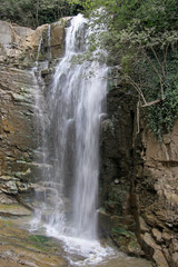 Fototapeta na wymiar Waterfall / Falls City in Tbilisi, Georgia's capital
