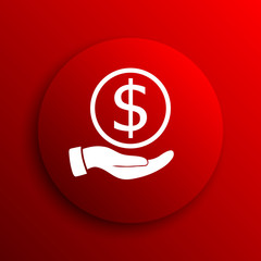 Money in hand icon