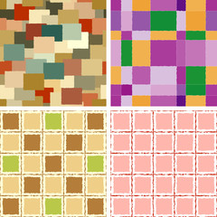 Set of seamless backgrounds of rectangulars