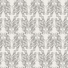 Elegant difficult curled ornamental gothic tattoo seamless pattern. Celtic style. Maori