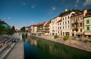 Fototapeta na wymiar Old town of Ljubljana