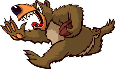 Running Bear
Cartoon Bear running with a football.