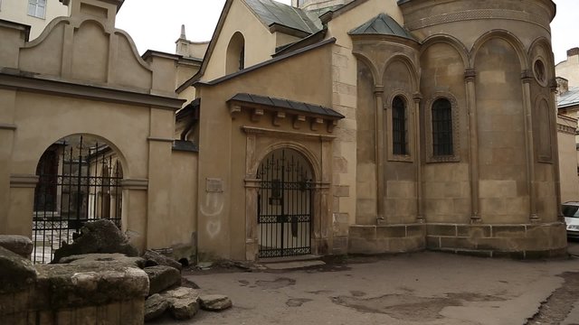 Armenian Cathedral of the Assumption of Mary in old town of Lviv, Western Ukraine