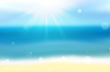 Fototapeta na wymiar Blur tropical beach abstract background.