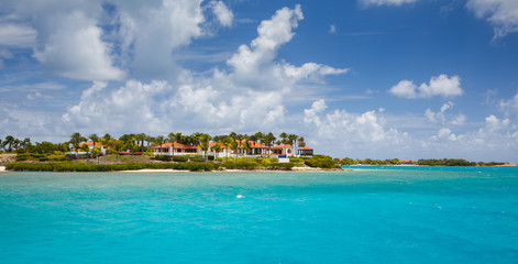 View of the islands of the Caribbean sea .
