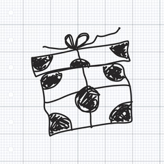 Simple doodle of a present