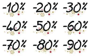 SOLDES POURCENTAGE SCRIPT NOIR