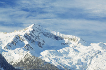 Naklejka premium Colorful winter landscape in the mountains, Adamello Brenta Natu