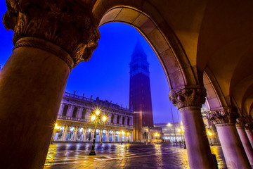 Artistic dome architecture early in the morning in San Marco square of Italy