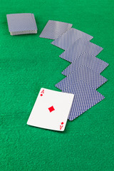 Image related to classic and online casino  games  on a game cards background from a player's perspective