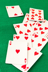 Image related to classic and online casino  games  on a game cards background from a player's perspective