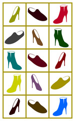 vector set shoes