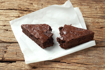 fresh brownie from making homemade