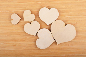 Obraz premium Heart on wooden background