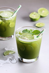 matcha mint iced tea.
