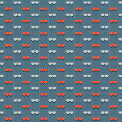 Vintage Hearts Pattern Vector.