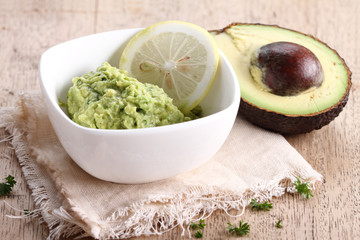 guacamole with avocado