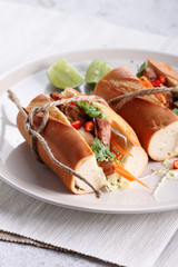 grilled chilli chicken and slaw sandwich