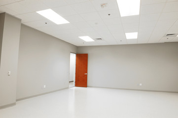 Fototapeta na wymiar empty office with open door
