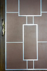 Fototapeta premium Close up wooden door of modern house