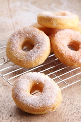 Homemade Sugar Doughnuts.