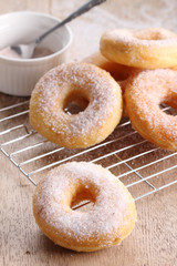 Homemade Sugar Doughnuts.