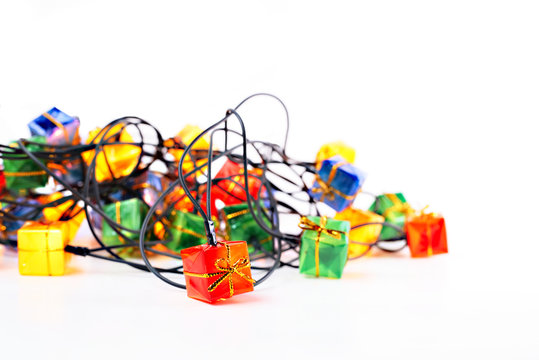 light gift box on white background - Powered by Adobe