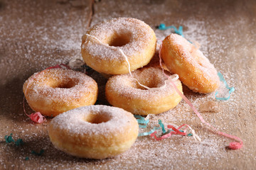 Homemade Sugar Doughnuts.