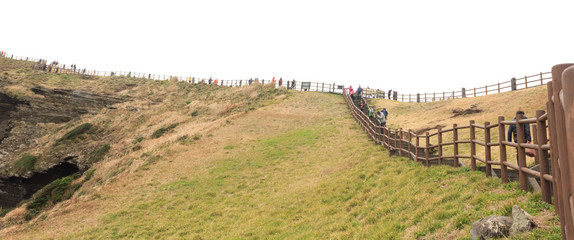 Walkway for sightseeing on the island of Jeju South Korea