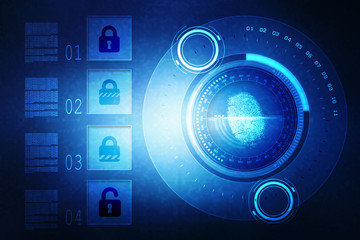 Fingerprint Scanning Technology Concept Illustration