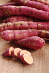 Fresh sweet potato .