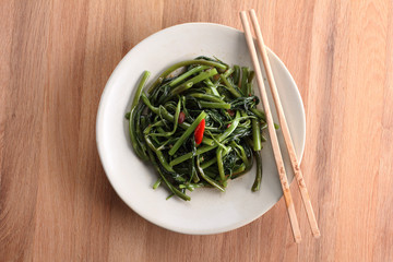 Stir fried of Water Spinach