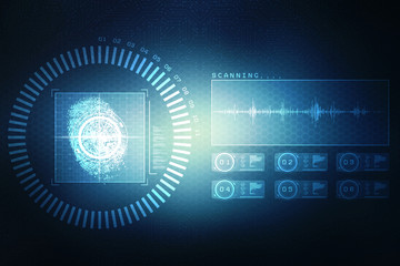 Fingerprint Scanning Technology Concept Illustration