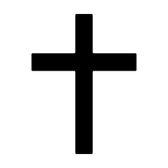Naklejka premium Christian cross - symbol of Christianity flat icon for apps and websites