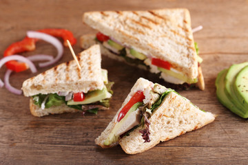 chicken and avocado sandwich.