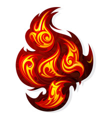 Fire flame tattoo