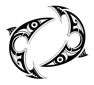 Naklejka Pisces zodiac symbol