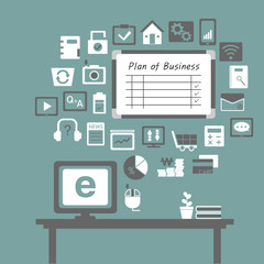 Fototapeta premium business icons in office