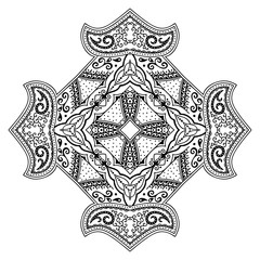 Vector henna tatoo mandala. Mehndi style.
