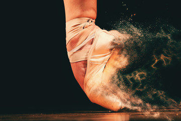 dancer in ballet shoes