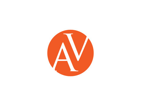 Double AV letter logo