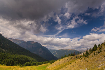 Beautiful mountain scenery in the Transylvanian Alps