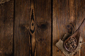 Dried Allspice (selective focus)