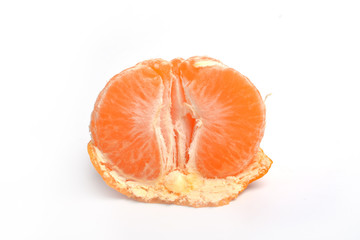 Mandarin oranges on white background