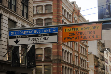 Road signs in Manhattan - New York